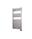 Electrische Wifi Radiator Sanicare HPW Carini 111,8x60 cm Inox-look Met Thermostaat Zwart Rechtsonde