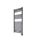 Electrische Wifi Radiator Sanicare HPW Carini 111,8x60 cm Mat Zwart Met Thermostaat Zwart Rechtsonde