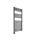 Electrische Wifi Radiator Sanicare HPW Carini 111,8x60 cm Mat Zwart Met Thermostaat Zwart Linksonder