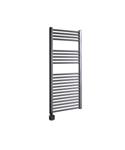 Electrische Wifi Radiator Sanicare HPW Carini 111,8x60 cm Gunmetal Met Thermostaat Zwart Linksonder