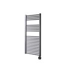 Electrische Wifi Radiator Sanicare HPW Carini 111,8x60 cm Gunmetal Met Thermostaat Zwart Rechtsonder