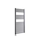Electrische Wifi Radiator Sanicare HPW Carini 111,8x60 cm Gunmetal Met Thermostaat Zilver Linksonder