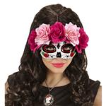 Dia De Los Muertos Oogmasker Roze Rozen