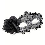 Halloween Oogmasker Zwart Roos