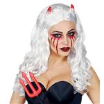 Halloween Pruik Wit Slag