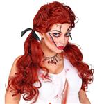 Halloween Pruik Rood Pop