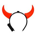 Halloween Haarband Rood Zwart Duivel