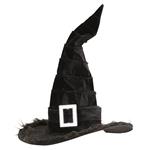 Halloween Heksenhoed Zwart Met Gesp
