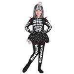 Halloween Kostuum Meisje Skelet 4 delig