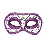 Dia De Los Muertos Oogmasker Paars