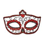 Dia De Los Muertos Oogmasker Rood