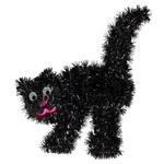 Halloween Deurbord Zwarte Kat 36cm