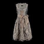 Bruine Dirndl Jurk Oktoberfest Dames Bloemen 2 delig