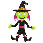 Halloween Deurbord Heks 53cm