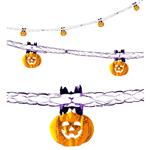 Halloween Slinger Oranje Paars Pompoen 2,7m