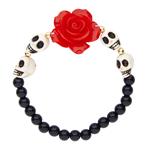 Halloween Armband Schedels Met Roos