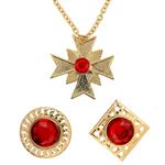 Halloween Accessoireset Rood Goud 3 delig