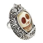 Halloween Ring Zilver Schedel