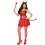 Halloween Jurk Rood Dames Duivel 3 delig