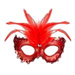 Rode Oogmasker Pailletten