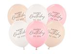 Happy Birthday Ballonnen Roze 30cm 6st