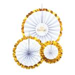 Bruiloft Papieren Waaiers 3st