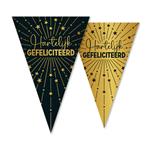 Hartelijk Gefeliciteerd Slinger Goud Zwart 10m