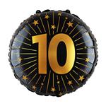 10 Jaar Helium Ballon Leeg 45cm