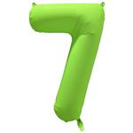 7 Jaar Cijfer Ballon Neon Groen Leeg 86cm