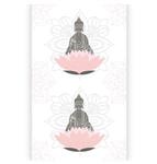 Roze Wit Creme Tafelloper Buddha 5m