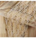 Ivoorkleurige Tafelloper Kant 3,1m 3st