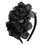 Halloween Haarband Zwart Rozen
