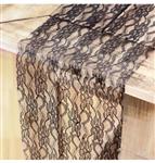 Zwarte Tafelloper Kant 3,1m 3st