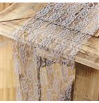 Grijze Tafelloper Kant 3,1m 3st