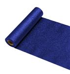 Donkerblauwe Tafelloper Glitter 5m