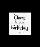 Happy Birthday Onderzetter 10cm