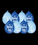 Blauwe Ballonnen Apres Ski 30cm 8st