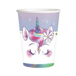 Unicorn Bekers Gekleurd 250ml 8st