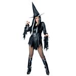 Halloween Jurk Zwart Dames Sexy Heks