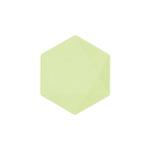 6 borden zeshoekig 15,8 x 13,7cm groen