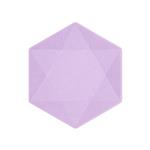 6 zeshoekige borden , 20,8 x 18,1 cm, paars