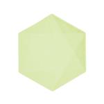 6 groene borden 20,8x18,1cm