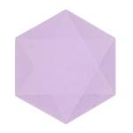 Paarse Borden Zeshoek 26cm 6st