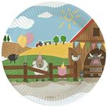 Boerderij Borden Karton 23cm 8st