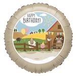 Happy Birthday Helium Ballon Boerderij Leeg 43cm