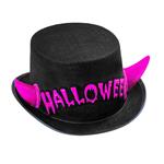 Halloween Hoge Hoed Zwart Roze Duivel