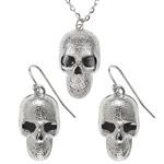 Halloween Accessoireset Zilver Doodshoofd 3 delig