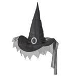 Halloween Heksenhoed Zwart Met Tule