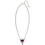 Zilveren Ketting Met Rode Duivels Hart