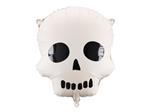 Halloween Helium Ballon Wit Zwart Doodshoofd Leeg 41cm